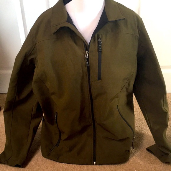 Great MensSwiss Tech Olive & Black Jacket